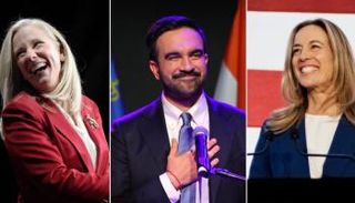 ميكي شيريل وزهران ممداني وأبيغيل سبانبرغر  