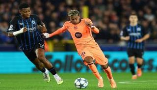 من مباراة برشلونة وكلوب بروغ