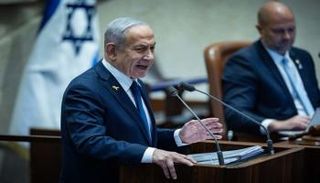 رئيس الوزراء الإسرائيلي بنيامين نتنياهو في الكنيست