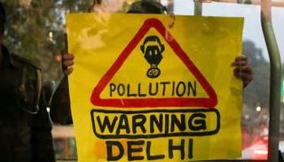تظاهرة في العاصمة الهندية للمطالبة بمعالجة تلوث الهواء