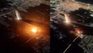 انفجار ضخم في مجمع صناعي بالأرجنتين يوثّقه ركاب طائرة