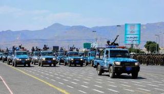 دوريات أمنية حوثية خلال عرض في صنعاء - أرشيفية