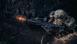 جندي أوكراني يطلق النار