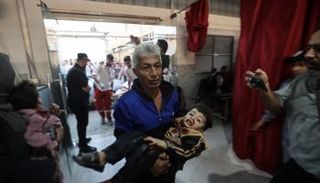 طفل مصاب في غزة