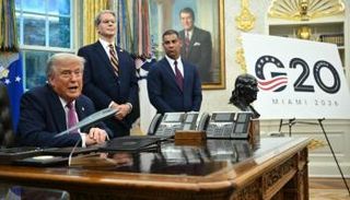 الرئيس الأمريكي خلال الإعلان عن استضافة قمة العشرين