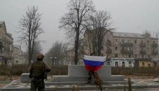 جنود روس وسط مدينة بوكروفسك