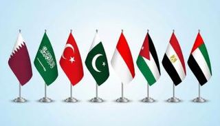 أعلام الدول الموقعة على البيان المشترك