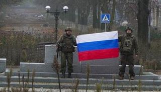 جنود روس في مدينة بوكروفسك شرق أوكرانيا