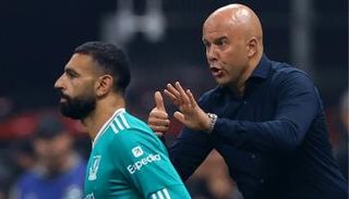 محمد صلاح وأرني سلوت في ليفربول