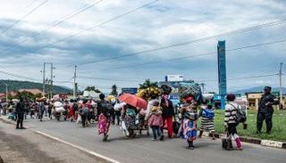 نازحون جراء القتال في الكونغو الديمقراطية