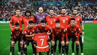 من مباراة مصر والأردن في كأس العرب