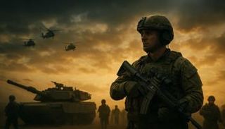 العالم يشحذ سيوفه في 2025 - الصورة مصممة بالذكاء الاصطناعي