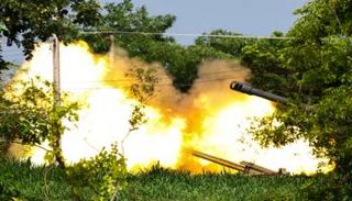 جانب من الاشتباكات الحدودية بين تايلاند وكمبوديا