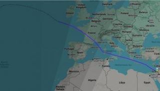 مسار طائرة نتنياهو 