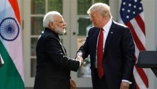 ترامب ومودي في لقاء سابق