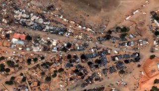 تصوير جوي لآثار دمار جراء اشتباكات السودان 