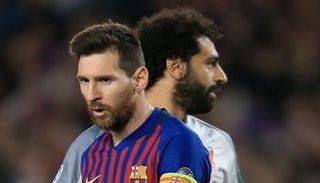 ليونيل ميسي ومحمد صلاح