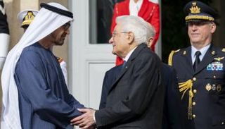 الشيخ محمد بن زايد آل نهيان مع الرئيس الإيطالي
