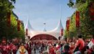 يشبه الخيمة.. الكشف عن تصميم ملعب مانشستر يونايتد الجديد الخيالي (صور)