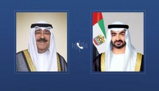 اتصال هاتفي بين الشيخ محمد بن زايد آل نهيان وأمير الكويت