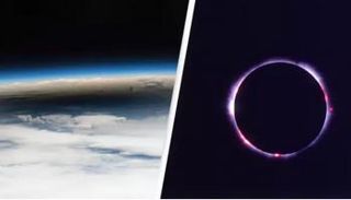 كسوف الشمسي الكلي العام الماضي كما ظهر من الفضاء