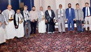 جانب من لقاء الحوثيين بوفد الحشد الشعبي