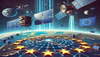 أوروبا وسباق الهيمنة على الفضاء (مولدة بتقنية AI)