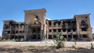 صورة تظهر القصر الرئاسي في الخرطوم