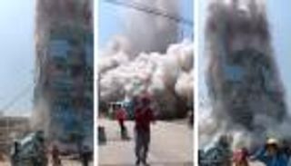 انهيار ناطحة سحاب في بانكوك إثر زلزال قوي ضرب بورما (فيديو)