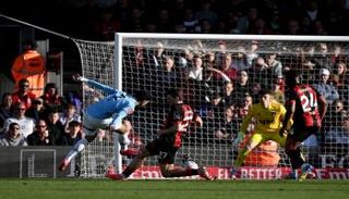 جانب من مباراة بورنموث ومانشستر سيتي