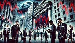 تداعيات التعريفات الجمركية الانتقامية على وول ستريت (مولدة بتقنية AI)