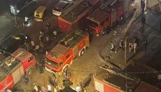 سيارات إطفاء بمحيط مترو روض الفرج 