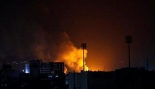 اشتعال النيران جراء غارات أمريكية على صعدة