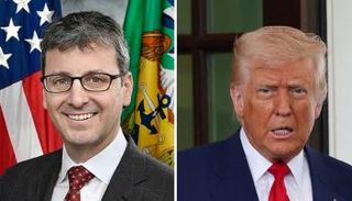 الرئيس الأمريكي دونالد ترامب والخبير الاقتصادي برنت نيمان