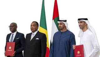 جانب من مراسم توقيع اتفاقية الشراكة الاقتصادية الشاملة بين دولة الإمارات والكونغو