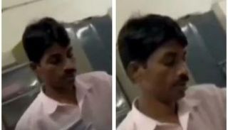 عامل النظافة يقوم بتصحيح الامتحانات