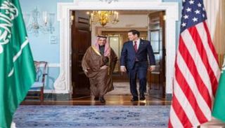 جانب من لقاء الأمير فيصل بن فرحان بن عبدالله وماركو روبيو