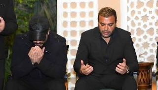 عزاء والدة زوجة رامي صبري بمسجد الشرطة