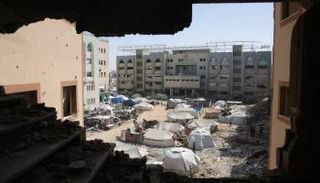 خيام نازحين في مدينة غزة