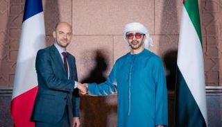 عبدالله بن زايد آل نهيان ووزير الخارجية الفرنسي