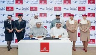 طيران الإمارات توقّع اتفاقية إنترلاين مع الخطوط الجوية الكويتية