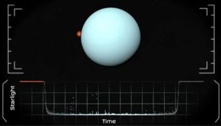 رسم فني يُظهر نجما بعيدا يختفي عن الأنظار أثناء خسوفه