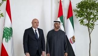 الشيخ محمد بن زايد آل نهيان والرئيس اللبناني جوزيف عون