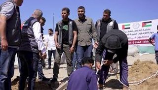 حفر آبار مياه في غزة 