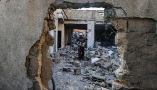 آثار القصف على غزة