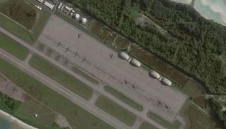 قاذفة بي 52 في قاعدة دييغو غارسيا