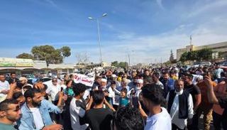 جانب من مظاهرة ضد الإخوان في ليبيا
