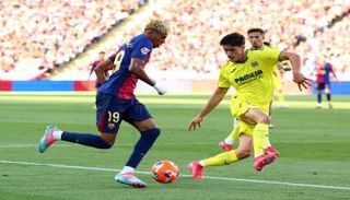 جانب من مباراة برشلونة وفياريال