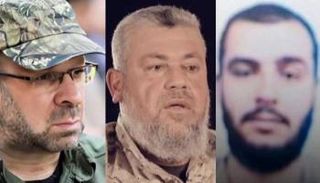 من اليمين: محمد السنوار والحداد وشبانة