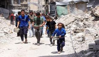 نازحون فلسطينيون في جباليا شمال قطاع غزة